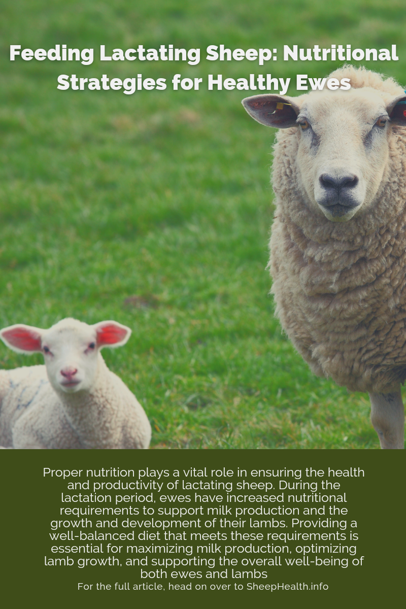 Feeding Lactating Sheep: Nutritional Strategies for Healthy Ewes and Lambs